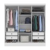 Guarda-Roupa Casal Finlândia 6 Portas 4 Gavetas Neve - Pnr Móveis