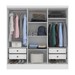 Guarda-Roupa Casal Finlândia 6 Portas 4 Gavetas Neve - Pnr Móveis