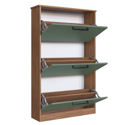 Sapateira Melissa 3 Portas Freijo/Oliva - Irm Móveis