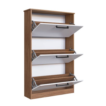 Sapateira Melissa 3 Portas Freijo/Branca - Irm Móveis