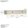 Rack para TV Até 50 Polegadas Suspenso Line 2 Portas Off White/Bege - Olivar Móveis