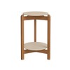 Mesa de Canto Lizz Off White/Cedro- Casa D