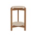 Mesa de Canto Lizz Off White/Cedro- Casa D