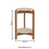 Mesa de Canto Lizz Off White/Cedro- Casa D