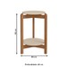 Mesa de Canto Lizz Off White/Cedro- Casa D