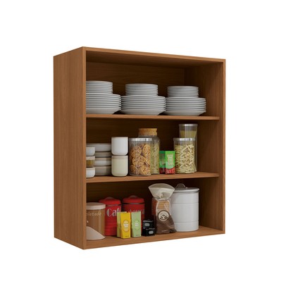 Armário Aéreo Cozinha 80 Cm Mônica 2 Portas Canela - Kappesberg