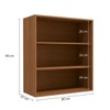 Armário Aéreo Cozinha 80 Cm Mônica 2 Portas Canela - Kappesberg