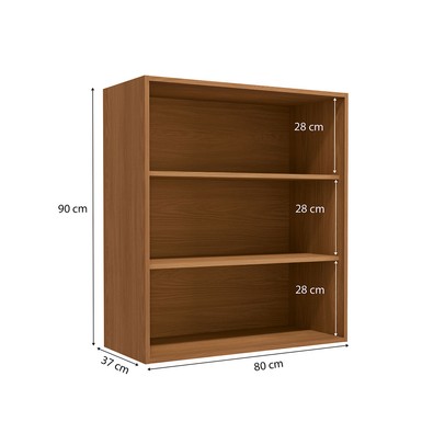 Armário Aéreo Cozinha 80 Cm Mônica 2 Portas com Vidro Canela - Kappesberg