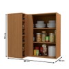 Armário Aéreo Cozinha 98 Cm Mônica 1 Porta Canela - Kappesberg