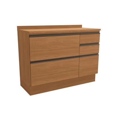Balcão de Cozinha 120 Cm Mônica 1 Porta 4 Gavetas Canela - Kappesberg