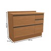 Balcão de Cozinha 120 Cm Mônica 1 Porta 4 Gavetas Canela - Kappesberg