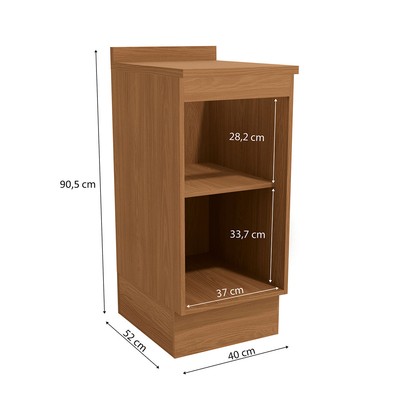 Balcão de Cozinha 40 Cm Mônica 1 Porta Canela - Kappesberg