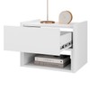 Mesa de Cabeceira Florença 1 Gaveta Branco - Casa D