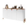 Balcão Buffet Memphis 4 Portas Branco/Cedro - Casa D