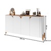 Balcão Buffet Memphis 4 Portas Branco/Cedro - Casa D