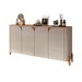 Balcão Buffet Memphis 4 Portas Off White/Cedro - Casa D