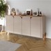 Balcão Buffet Memphis 4 Portas Off White/Cedro - Casa D