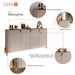 Balcão Buffet Memphis 4 Portas Off White/Cedro - Casa D