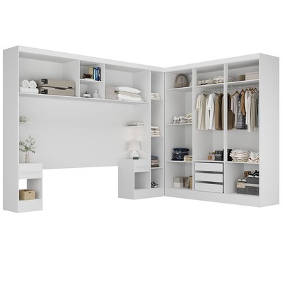 Guarda-Roupa Casal Modulado Soberano 11 Portas 5 Gavetas Branco - Panorama Móveis
