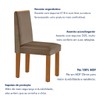 Mesa de Jantar 4 Lugares Tóquio com Vidro Castanho/Cinamomo/Suede Capuccino 17010 - Lj Móveis