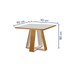 Mesa de Jantar 4 Lugares Tóquio com Vidro Castanho/Cinamomo/Suede Creme 17010 - Lj Móveis