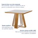 Mesa de Jantar 4 Lugares Tóquio com Vidro Castanho/Cinamomo/Suede Creme 17010 - Lj Móveis