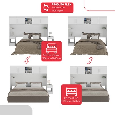 Guarda-Roupa Modulado Soberano 11 Portas 8 Gavetas 100% Mdf Branco - Panorama Móveis