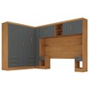Guarda-Roupa Modulado Soberano 11 Portas 8 Gavetas 100% Mdf Cinamomo/Chumbo - Panorama Móveis