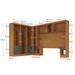 Guarda-Roupa Modulado Soberano 11 Portas 8 Gavetas Cinamomo/Chumbo - Panorama Móveis