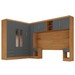 Guarda-Roupa Modulado Soberano 11 Portas 8 Gavetas com Espelho Cinamomo/Chumbo - Panorama Móveis