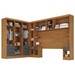 Guarda-Roupa Modulado Soberano 11 Portas 8 Gavetas com Espelho Cinamomo/Chumbo - Panorama Móveis