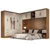 Guarda-Roupa Modulado Soberano 11 Portas 8 Gavetas com Espelho 100% Mdf Cinamomo/Off White - Panorama Móveis
