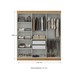 Guarda-Roupa Paris 6 Portas 2 Gavetas com Espelho Cinamomo/Off White - Maxel