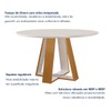 Mesa de Jantar 4 Lugares Tóquio com Vidro Castanho/Cinamomo/Suede Capuccino 17011 - Lj Móveis
