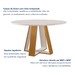 Mesa de Jantar 4 Lugares Tóquio com Vidro Castanho/Cinamomo/Suede Capuccino 17011 - Lj Móveis
