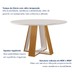 Mesa de Jantar 4 Lugares Tóquio com Vidro Castanho/Cinamomo/Suede Creme 17011 - Lj Móveis