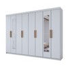 Guarda-Roupa Casal Aurora Radiante 8 Portas 4 Gavetas com Espelho Branco Neve - Panorama Móveis