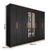 Guarda-Roupa Casal Aurora Radiante 8 Portas 4 Gavetas com Espelho Nero - Panorama Móveis