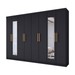 Guarda-Roupa Casal Aurora 8 Portas 4 Gavetas com Espelho Nero - Panorama Móveis