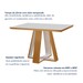 Mesa de Jantar 4 Lugares Tóquio com Vidro Castanho/Cinamomo/Suede Capuccino - Lj Móveis