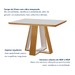 Mesa de Jantar 4 Lugares Tóquio com Vidro Castanho/Cinamomo/Suede Creme - Lj Móveis