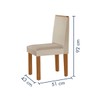 Mesa de Jantar 4 Lugares Tóquio com Vidro Castanho/Cinamomo/Suede Creme - Lj Móveis