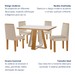 Mesa de Jantar 4 Lugares Tóquio com Vidro Castanho/Cinamomo/Suede Creme - Lj Móveis