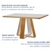 Mesa de Jantar 6 Lugares Tóquio com Vidro Castanho/Cinamomo/Suede Capuccino - Lj Móveis