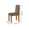 Mesa de Jantar 6 Lugares Tóquio com Vidro Castanho/Cinamomo/Suede Capuccino - Lj Móveis