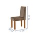 Mesa de Jantar 6 Lugares Tóquio com Vidro Castanho/Cinamomo/Suede Capuccino - Lj Móveis