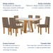 Mesa de Jantar 6 Lugares Tóquio com Vidro Castanho/Cinamomo/Suede Capuccino - Lj Móveis