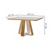 Mesa de Jantar 6 Lugares Tóquio com Vidro Castanho/Cinamomo/Suede Creme - Lj Móveis