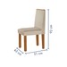 Mesa de Jantar 6 Lugares Tóquio com Vidro Castanho/Cinamomo/Suede Creme - Lj Móveis