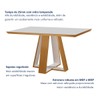 Mesa de Jantar 6 Lugares Tóquio com Vidro Castanho/Cinamomo/Suede Creme - Lj Móveis
